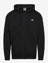 New Balance - Sport Essentials Logo Fleece Full Zip - Sportinis džemperis su gobtuvu - Juoda
