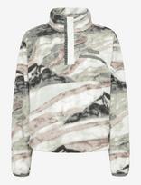 Columbia Sportswear - Helvetia Ii Printed Cropped Half Snap - Flisiniai ir apatiniai megztiniai - Chaki spalva