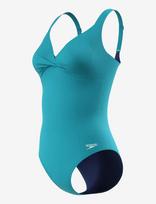 Speedo - Solid Cross Knot Swimsuit - Sportinis maudymosi kostiumėlis - Mėlyna