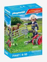 PLAYMOBIL - Playmobil Action Heroes Firefighters Animal Rescue - 71467 - Playmobil Toys - Marga / raštuota