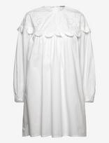 Stella Nova - Embroidery Anglaise Mini Dress - Trumpa suknelė - Balta