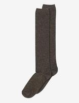 Mp Denmark - Nelly Glitter Knee Socks - Kojinės iki kelių - Ruda