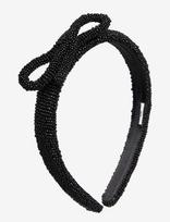 Becksöndergaard - Bow Slim Beaded Hairbrace - Plaukų juosta - Juoda