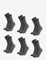 Danish Endurance - Bamboo Crew Socks 6-Pack - Įprastos kojinės - Pilka