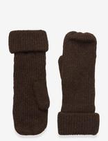 Gina Tricot - Rib Mittens - Kumštinės pirštinės - Ruda