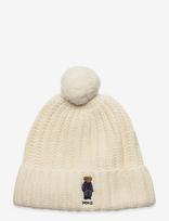 Polo Ralph Lauren - Polo Bear Rib Pom-Pom Beanie - Kepurė - Kreminė spalva