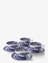 Spode - Blue Italian Breakfast Cup & Saucer 4-Pack - Arbatos puodelis - Mėlyna