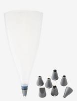Dorre - Cookie Piping Bag Set 8 Different Nozzles - Kepimo priedai - Balta
