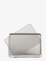 Nordic Ware - Naturals® Half Sheet With Oven-Safe Nonstick Grid - Orkaitės indas - Sidabro