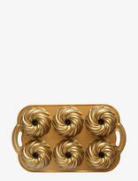 Nordic Ware - Swirl Bundtlette Pan - Sausainių ir pyragų formos - Aukso