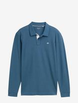 Tom Tailor - Basic Polo With Contrast - Marškinėliai ilgomis rankovėmis - Mėlyna