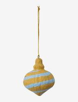 Broste Copenhagen - Pulp Ornament Spinning Top - Kalėdiniai žaisliukai ir eglutės aksesuarai - Mėlyna