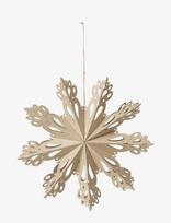 Broste Copenhagen - Snowflake Star Ornament M - Kalėdinės lemputės - Smėlio