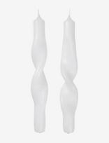 Broste Copenhagen - Twist Taper Candle - Žvakė - Balta