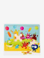 Babblarna - Babblarna- Babblarnas Party, 12 Pcs, 3- 6 Y - Medinė dėlionė - Mėlyna