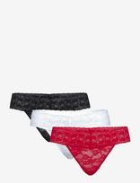 Lindex - 3-Pack Thong In Lace - Stringai - Marga / raštuota