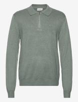 Lindbergh - Ecovero L/S Zip Polo - Polo marškinėliai ilgomis rankovėmis - Žalia