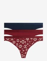 Tommy Hilfiger - 3 Pack Thong (Ext. Sizes) - Stringai - Tamsiai mėlyna