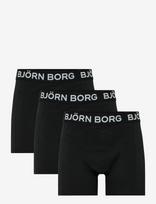 Björn Borg - Cotton Stretch Boxer 3P - Bokseriai - Juoda