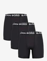 Björn Borg - Sports Microfiber Boxer 3P - Sportiniai bokser šortai - Juoda