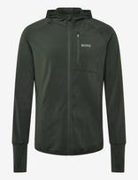 Björn Borg - Borg Performance Mid Layer Hood - Sportinis džemperis su gobtuvu - Chaki spalva