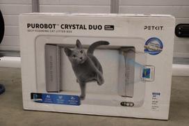 Gyvuliams PETKIT  SALE OUT.  Purobot Crystal Duo with Camera Self-Cleaning Cat Litter Box | White | DAMAGED PACKAGING