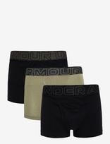Under Armour - Ua Performance Cotton - Solid 3" 3Pk - Sportiniai bokser šortai - Juoda