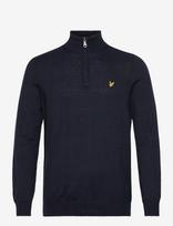 Lyle & Scott - Cotton Merino Quarter Zip Jumper - Megztinis su užtrauktuku - Tamsiai mėlyna