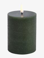 UYUNI Lighting - Led Pillar Candle, Olive Green, Rustic, 7,8X10,1 Cm - LED žvakė - Žalia