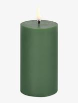 UYUNI Lighting - Led Pillar Candle, Olive Green. Smooth, 5,8X10,1 Cm - Žvakė - Žalia