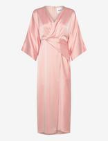 Malina - Erica Wrap Detailed Midi Dress - Ilga suknelė - Rožinė