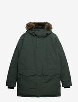 Superdry - Everest Faux Fur Parka Jacket - Parka stiliaus striukė - Žalia