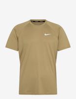 NIKE SWIM - Nike Essential Short Sleeve Hydroguard - Sportiniai marškinėliai - Smėlio