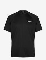 NIKE SWIM - Nike Essential Short Sleeve Hydroguard - Sportiniai marškinėliai - Juoda
