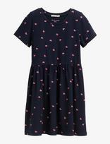 Tom Tailor - All Over Printed Rib Dress - Suknelė trumpomis rankovėmis - Tamsiai mėlyna