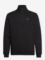 Tommy Jeans - Tjm Reg Fleece 1/4Zip Mock Neck - Megztinis su užtrauktuku - Juoda