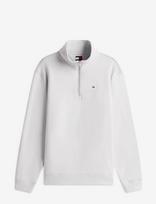 Tommy Jeans - Tjm Reg Fleece 1/4Zip Mock Neck - Megztinis su užtrauktuku - Pilka