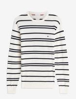 Tommy Hilfiger - Essential Ssnl Cotton Crew Neck - Apvalios apykaklės megztinis - Balta