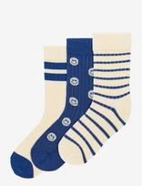 Minipop - Minipop Season Bamboo Socks 3 Pcs - Kojinės - Mėlyna