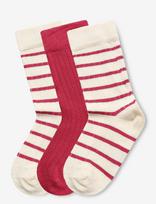 Minipop - Minipop Noos Bamboo Socks 3 Pcs - Kojinės - Raudona