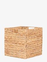 House Nordic - Siva - Basket, Foldable, Water Hyacinth, Natural, 30X30X30 Cm - Sandėliavimo krepšys - Smėlio