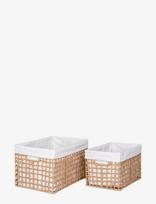 House Nordic - Nina - Baskets, Paper, Natural, Set Of 2 - Sandėliavimo krepšys - Smėlio