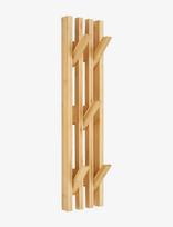 House Nordic - Bergen Coat Rack, Bamboo, Natural, 14X60 Cm - Kabliukai