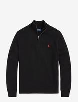 Polo Ralph Lauren - Cotton Quarter-Zip Mockneck Sweater - Megztinis su užtrauktuku - Juoda
