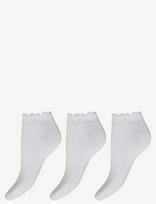 Decoy - Decoy Sneaker W Pattern 3-Pack - Futbolo kojinės iki kulkšnių - Balta