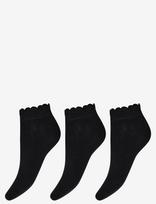 Decoy - Decoy Sneaker W Pattern 3-Pack - Futbolo kojinės iki kulkšnių - Juoda
