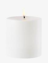 UYUNI Lighting - Outdoor Led Pillar Candle, White, 8,4X10 Cm - Vaškinė žvakė - Balta