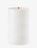 UYUNI Lighting - Outdoor Led Pillar Candle, White, 8,4X15 Cm - Vaškinė žvakė - Balta
