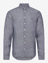 Casual Friday - Cfanton Bd Ls Linen Shirt - Lininiai marškiniai - Tamsiai mėlyna