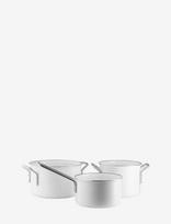 Eva Trio - White Line 3 Pcs. Cookware Set Ceramic Slip-Let® - Troškintuvas - Balta